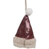 Clayre & Eef 65367 Decoratieve hanger kerstmuts 8x1x13 cm Roze