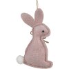 Clayre & Eef 65373 Decoratieve hanger konijn 6x1x10 cm Roze