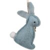 Clayre & Eef 65374 Decoratieve hanger konijn 6x1x10 cm Blauw