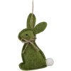 Clayre & Eef 65375 Decoratieve hanger konijn 6x1x10 cm Groen