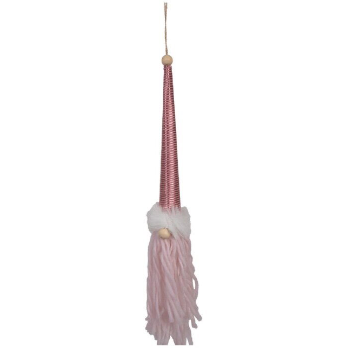 Clayre & Eef 65612 Decoratieve Hanger Dwerg Roze 6x6x48 cm