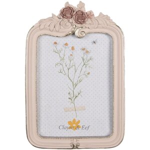 Clayre & Eef 2F1053 Fotolijst 14x2x22 cm / 10x15 cm Roze