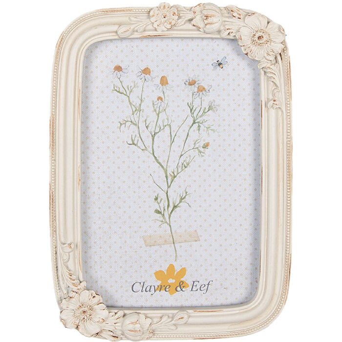 Clayre & Eef 2F1079 Fotolijst 14x2x19 cm / 10x15 cm Beige