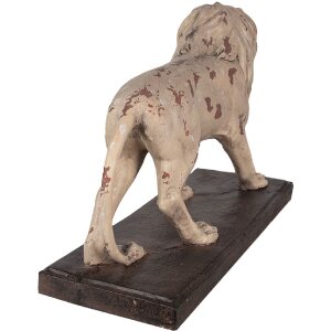 Clayre & Eef 5MG0029 Decoratie Leeuw 55x23x40 cm Beige Bruin