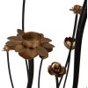 Clayre & Eef 5Y1188 Kaarshouder Bloemen Zwart Goud 69x15x66 cm