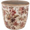 Clayre & Eef 6CE1649XS Decoratie Bloempot Ø 11x11 cm Beige Roze