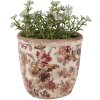 Clayre & Eef 6CE1649XS Decoratie Bloempot Ø 11x11 cm Beige Roze