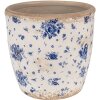 Clayre & Eef 6CE1658L Decoratie Bloempot Ø 16x16 cm Beige Blauw