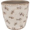 Clayre & Eef 6CE1669L Decoratie Bloempot Ø 16x16 cm Beige Blauw