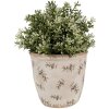 Clayre & Eef 6CE1669M Decoratie Bloempot Ø 14x13 cm Beige Blauw