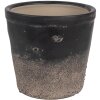 Clayre & Eef 6CE1719M Bloempot Zwart Bruin Ø 15x14 cm Decoratie