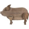 Clayre & Eef 6H2322 Decoratief Varken Bruin 42x9x28 cm