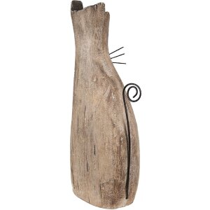 Clayre & Eef 6H2330 Decoratieve Kat Bruin 14x7x26 cm