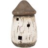 Clayre & Eef 6H2336 Decoratief Huis Witbruin Ø 11x17 cm