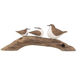 Clayre & Eef 6H2340 Decoratie Vogels 35x5x12 cm Bruin...