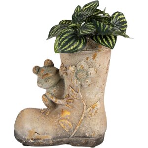 Clayre & Eef 6MG0036 Bloempotdecoratie 26x15x30 cm Bruin