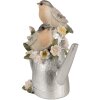 Clayre & Eef 6PR4982 Vogels op Gieter Decoratie 11x8x13cm Grijs