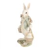 Clayre & Eef 6PR4993 Decoratief Konijn Wit/Groen 12x7x17cm