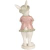 Clayre & Eef 6PR4997 Decoratief Konijn Wit Roze 5x5x15 cm