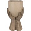 Clayre & Eef 6PR5061 Decoratie Bloempot 22x19x37 cm Beige