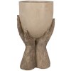 Clayre & Eef 6PR5061 Decoratie Bloempot 22x19x37 cm Beige