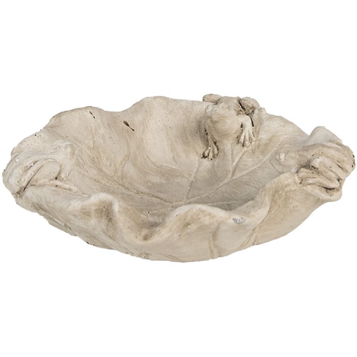 Clayre & Eef 6TE0501 Vogelvoederhuisje Beige Ø 22x6 cm