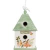 Clayre & Eef 6Y5493 Decoratie Vogelhuisje 20x18x38 cm Wit Groen