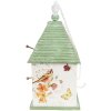 Clayre & Eef 6Y5493 Decoratie Vogelhuisje 20x18x38 cm Wit Groen