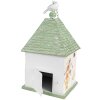 Clayre & Eef 6Y5493 Decoratie Vogelhuisje 20x18x38 cm Wit Groen