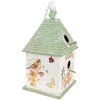 Clayre & Eef 6Y5493 Decoratie Vogelhuisje 20x18x38 cm Wit Groen