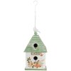 Clayre & Eef 6Y5493 Decoratie Vogelhuisje 20x18x38 cm Wit Groen