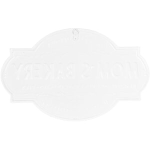 Clayre & Eef 6Y5496 Tekstbord wit 48x1x30 cm -...