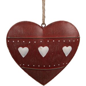 Clayre & Eef 6Y5552 Hart Decoratieve Hanger Rood...