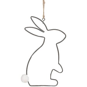 Clayre & Eef 6Y5558 Decoratieve Hanger Konijn 17x11cm...