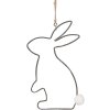 Clayre & Eef 6Y5558 Decoratieve Hanger Konijn 17x11cm Grijs - Paasdecoratie