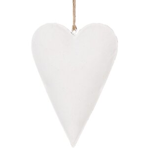 Clayre & Eef 6Y5566M Hart Decoratieve Hanger Wit...