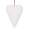 Clayre & Eef 6Y5566M Hart Decoratieve Hanger Wit 15x2x10 cm