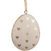 Clayre & Eef 6Y5575 Decoratieve hanger ei 8x1x6 cm Grijs - Paasdecoratie