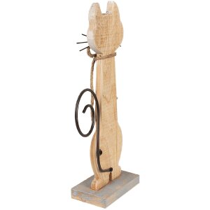 Clayre & Eef 6Y5594 Decoratie Kat 21x8x38 cm Wit