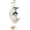 Clayre & Eef 6Y5595 Decoratieve Gans 15x13x36cm Wit Blauw