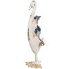 Clayre & Eef 6Y5595 Decoratieve Gans 15x13x36cm Wit Blauw