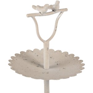 Clayre & Eef 6Y5601 Etagere Vogeldeko Ø 32x51 cm Beige