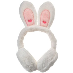 Juleeze JZCEW0027W Bunny Ears Oorwarmers Kinderen Wit...