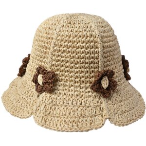 Juleeze JZH001 Kinderhoed Beige bloemenapplicatie One...