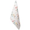 Clayre & Eef KT042.050 Keukendoek Vogels Bloemenpatroon Beige 47x70cm