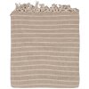 Clayre & Eef KT060.132 Geruit Streeppatroon Beige 125x150cm