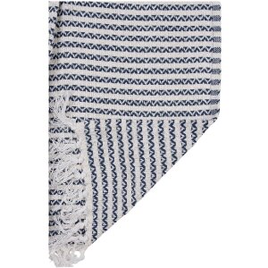 Clayre & Eef KT060.135 Plaid Beige Blauw Zigzag...