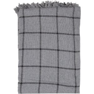 Clayre & Eef KT060.136 Deken Plaid 125x150cm Grijs