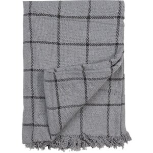 Clayre & Eef KT060.136 Deken Plaid 125x150cm Grijs