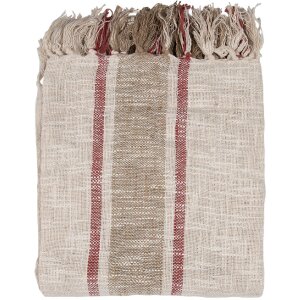 Clayre & Eef KT060.140 Plaid Strepen Beige Bruin...